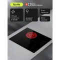 Электрическая варочная панель Tuvio HRN42SB21, 45 см, черный, двухконтурная зона, защитное автоотключение