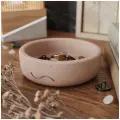 Декоративная подставка, миска Astrid XS, 8.5x2.5 см, бетон, розовая матовая