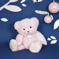 Мишка розовый с блестками 30 см, Doudou et compagnie, Франция, Ours en peluche rose sorbet