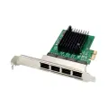 4-х Портовый Гигабитный Сетевой Адаптер Realtek / Сетевая Карта RTL8111H PCIe X1 Quad Gigabit 1000BASE-T Ethernet
