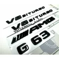 Комплект черных шильдиков на Mercedes G63 AMG