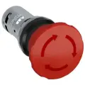 Кнопка CE4T-10R-11 аварийного останова с фиксацией 1НО+1HЗ отпускание поворотом 40мм, ABB 1SFA619550R1071 (1 шт.)
