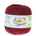Пряжа Alpina LILY 10 шт. по 50 г 100% мерсеризованный хлопок 175 м №023 бордовый