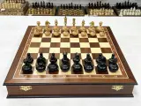 Шахматны эксклюзивные подарочные Махагон красное дерево с фигурами Неваляшки 45 см