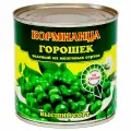 Горошек зеленый кормилица консервированный ГОСТ, 12*400 г, Россия,