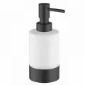 Дозатор для мыла Timo Saona, черный, латунь, стекло, пластик