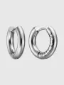 Серьги конго ДУША_BRAND, размер 16 мм, серебряный