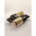 Желтые WY21/5W LED T20 7443 12-24V лампы 144SMD 3014 для автомобилей мототехники грузовиков, 2шт