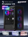 Корпус Predator V2 + 4 ARGB вентилятора + закаленное стекло, ATX, Micro-ATX, Mini-ITX