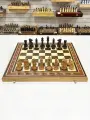 Шахматы деревянные Турнирные венге Суприм 50 см с утяжелением дуб, клен