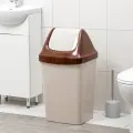 Контейнер для мусора 50л 35х40х73см Свинг, цвет бежевый мрамор