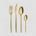 Набор столовых приборов на 6 персон, 24 предмета, цвет золото PEP-19300-24LED Rabat