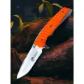 Нож складной туристический Venom 2, сталь D2, рукоять G-10 чешуйчетая фактура, оранжевый, edc