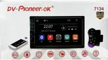 Автомагнитола универсальная, DV-Pioneer. Ok 7134, сенсорный экран, Bluetooth