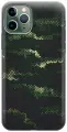 Силиконовый чехол на Apple iPhone 11 Pro / Эпл Айфон 11 Про с рисунком Темно-зеленый камуфляж