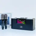Караоке система с двумя беспроводными микрофонами YS-208, черная