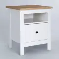 Тумба прикроватная сага с 1 ящиком, размер 51х62х41см, цвет Белый/Ясень