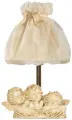 Светильник настольный Bogacho Веселые Купидоны бежевый с жемчужным абажуром Мадлен