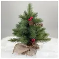 Настольная елка Тиффани 45 см с ягодами и шишками, леска