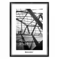 Рамка 21х30 см небьющаяся, багет 14,6 мм, пластик, BRAUBERG Original Line, черная/серебро, 391234