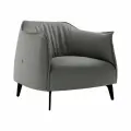 Кресло дизайнерское BELLO STANDART из экокожи. Цвет темно-серый. Размер 63x72x79 (д/ш/в)