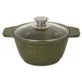 Кастрюля 1 л KUKMARA Trendy style, K11TSML, алюминий, малахитовый