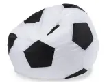 Мир Пуффов Кресло-мешок «Мяч» размер- XXL, Бело-черный, cъемный водоотталкивающий чехол