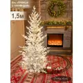 Елка искусственная новогодняя с гирляндой литая 150 см, небольшая ель для помещений