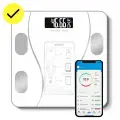 Напольные умные весы, электронные напольные весы для Xiaomi, iPhone, Android, белые, батарейки