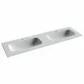 Раковина накладная мебельная Ceramicanova Grace прямоугольная 161см с двумя чашами и отверстиями под смеситель CN7023