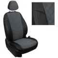 Чехлы Автопилот для Nissan Almera Classic (с подголовниками) с 06-13г. Алькантара, ромб, черный, серый.