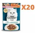 Влажный корм Gourmet Перл Креветка и лосось в соусе 75г 20 шт