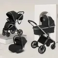 Модульная коляска LuxMom 811Х NEW 2025 3 в 1, для новорожденных, с автолюлькой 0+