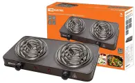 Электроплитка двухконф. ЭПС2 230 В, 2х1 кВт, спираль, коричневая, TDM
