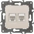Розетка информационная 2XRJ45 ЭРА Elegance 14-3108-02 Б0034309