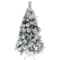 Искусственная елка Серпантин Зимняя метель 150 см, ПВХ + леска с белым напылением, 420 веток