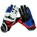 Мотоциклетные перчатки Alpinestars, кожаные перчатки, размер L, сине-белые