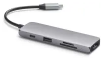 Док-станция Satechi Type-C Multiport Pro (USB 3.0, USB Type-C, HDMI, SD, micro-SD), Серый ST-UCMPAM