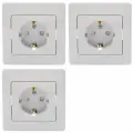Schneider Electric GLOSSA розетка с заземлением со шторками, 16А, в сборе, белый (3шт) (арт. GSL000144)