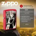 Зажигалка ZIPPO Skull King Queen Beauty с покрытием Red Matte, латунь/сталь, красная, 38x13x57 мм
