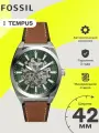 Наручные часы FOSSIL, коричневый, серебряный