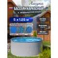 Бассейн каркасный морозоустойчивый круглый Лагуна 500 х 125 см, Светло-серый чаша 0,6 мм