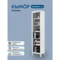 Стеллаж деревянный кымор 49х198х37, цвет белый, массив сосны