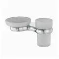 Держатель стакана и мыльницы, хром, матовое стекло, WasserKRAFT Berkel K-6826