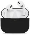 Силиконовый тонкий чехол для Apple AirPods Pro 2 / Защитный противоударный кейс для беспроводных наушников Эпл Аирподс Про 2 из гибкого силикона (Черный)