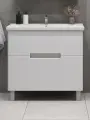 Тумба напольная SanStar Ориана 70 с раковиной Миранда 70 (комплект) для ванной комнаты, белая