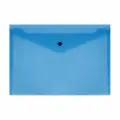 Папка-Конверт На Кнопке A4 10 Штук в упаковке синяя прозрачная
