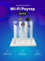 Wi-Fi роутер Дом. ру Wave 2024 AX1500, Wi-Fi 6, 2,4 ГГц/5 ГГц, 4 порта