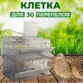 Клетка для перепелов до 30 голов 2-х ярусная сетчатая в полной комплектации