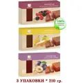 Мармелад пластовой натуральный микс яблоко-груша/малина-ежевика/слива Коломчаночка 210 гр. * 3 шт.
